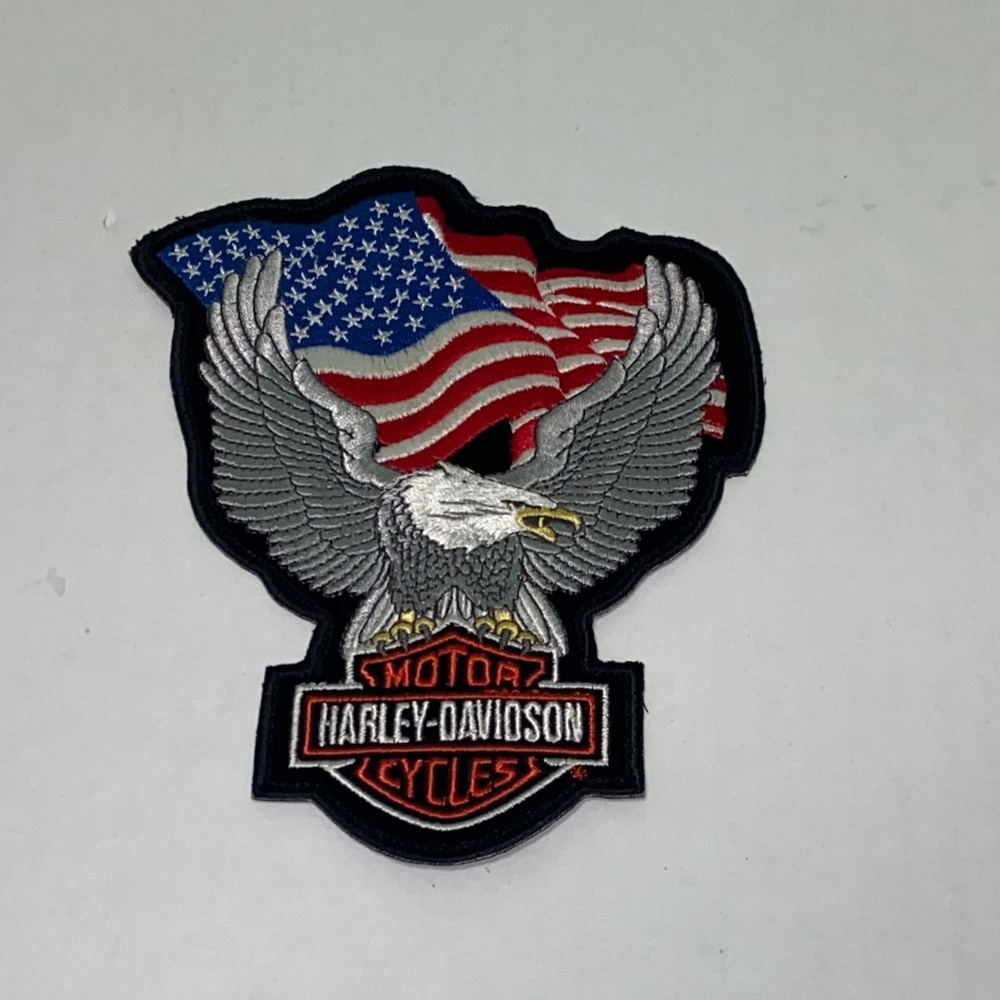 Harley-Davidson Motorcycles Patriotic United States Flag Eagle Patch